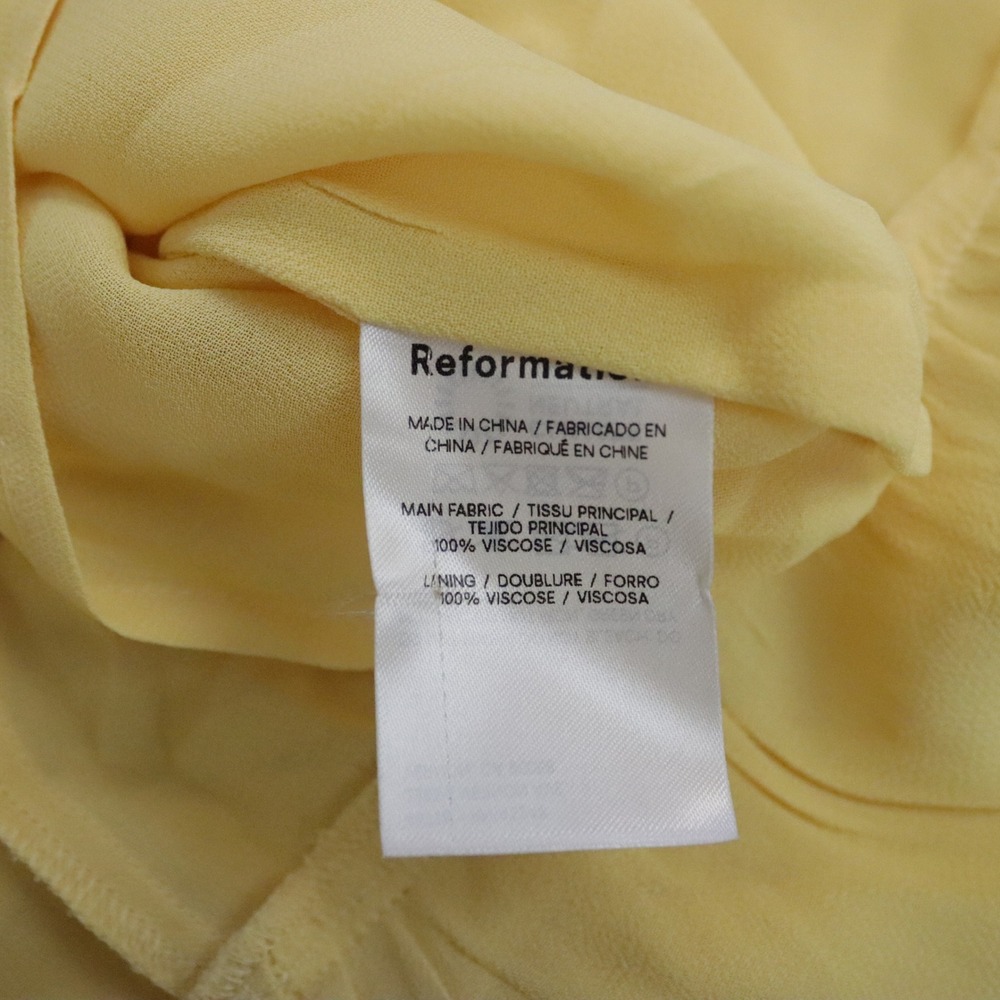 NWT Reformation Arta Dress Sunshine Yellow 12 - Picture 9 of 10